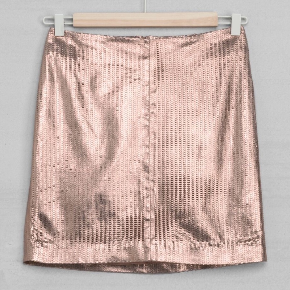 &Other Stories Leather Mini Skirt